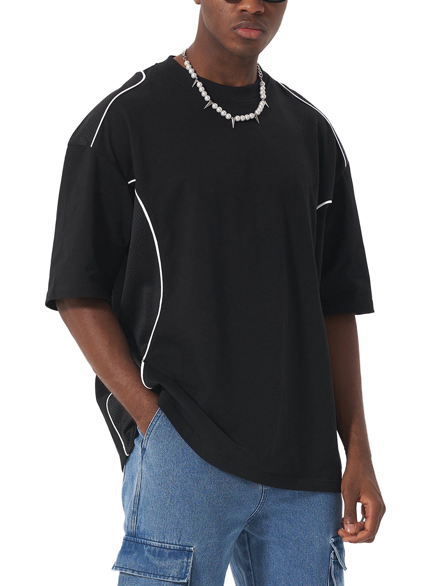 MULTIVERSE GRAPHIQUE Scifi -  Piped Panel T-Shirt